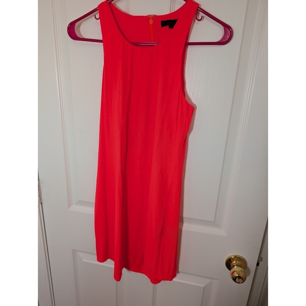 Hours Womens Ribbed Mini‎ Dress Sleeveless Neon Casual Party Cocktail Small